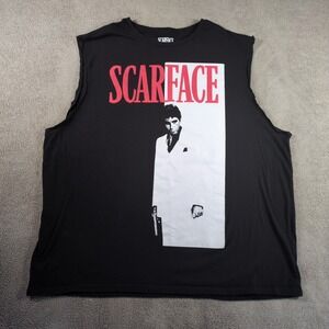 Scarface Tank Top Mens 3XL Black Tony Montana Movie Poster Graphic Cut Off